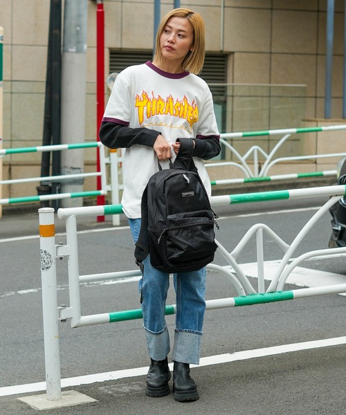 THRASHER（スラッシャー）の「BENCHMARK BACKPACK KIDS 16L/スラッシャーキッズスタンダードデザイン撥水加工バッグパックリュックサック（バックパック/リュック・キッズ・ブラック×ホワイト/ブラック系その他/ブラック×イエロー・FREE）」の20枚目の写真