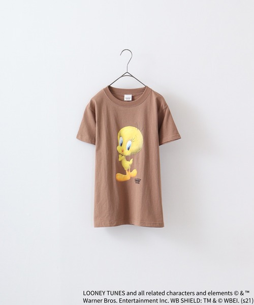 FUNALIVE(ファンアライブ)の「TWEETY転写プリントTシャツ(Tシャツ/カットソー・レディース・チャコール/モカ/杢グレー/オフホワイト/ラベンダー/ミント・XL/L/M)」の17枚目の写真