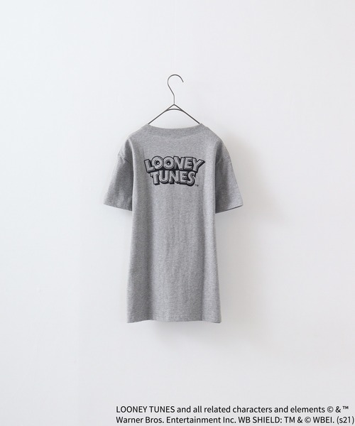 FUNALIVE(ファンアライブ)の「TWEETY転写プリントTシャツ(Tシャツ/カットソー・レディース・チャコール/モカ/杢グレー/オフホワイト/ラベンダー/ミント・XL/L/M)」の10枚目の写真