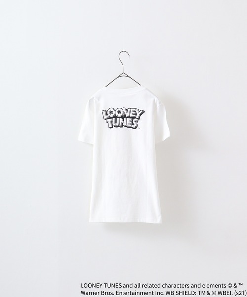 FUNALIVE(ファンアライブ)の「TWEETY転写プリントTシャツ(Tシャツ/カットソー・レディース・チャコール/モカ/杢グレー/オフホワイト/ラベンダー/ミント・XL/L/M)」の8枚目の写真