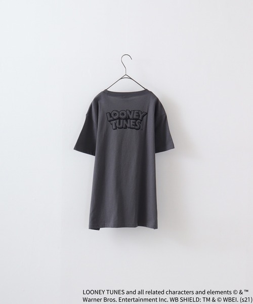 FUNALIVE(ファンアライブ)の「TWEETY転写プリントTシャツ(Tシャツ/カットソー・レディース・チャコール/モカ/杢グレー/オフホワイト/ラベンダー/ミント・XL/L/M)」の12枚目の写真