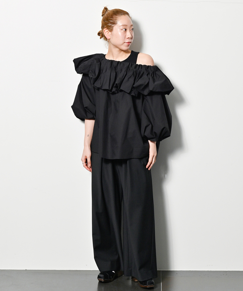 CITYSHOP(シティーショップ)の「TORO EASY SLACKS:パンツ(スラックス・レディース・ブラウン/ブラック・36/38)」の11枚目の写真