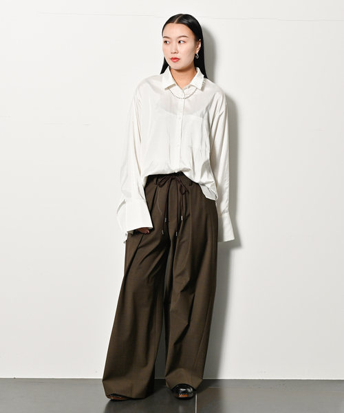 CITYSHOP(シティーショップ)の「TORO EASY SLACKS:パンツ(スラックス・レディース・ブラウン/ブラック・36/38)」の17枚目の写真