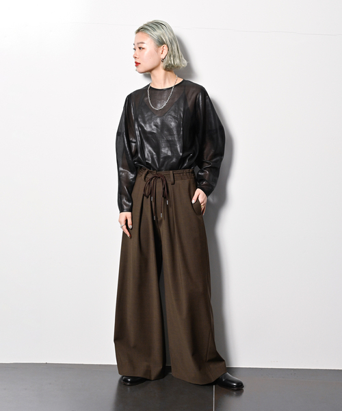 CITYSHOP(シティーショップ)の「TORO EASY SLACKS:パンツ(スラックス・レディース・ブラウン/ブラック・36/38)」の18枚目の写真