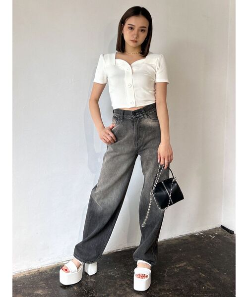 EMODA（エモダ）の「ヴィンテージライクライトジーンズ（デニムパンツ・レディース・グレー/ライトブルー・SMALL/MEDIUM）」の9枚目の写真