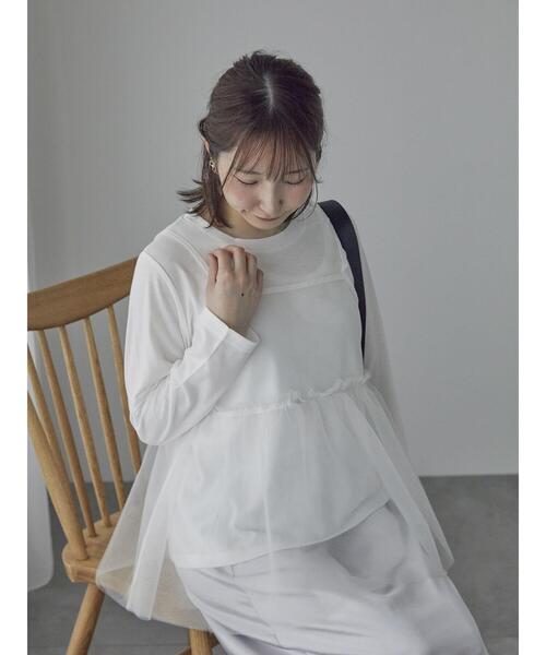 Te chichi TERRASSE（テチチテラス）の「ロンTセットチュールキャミソール（シャツ/ブラウス・レディース・ブラック/ベージュ/オフホワイト・F）」の8枚目の写真