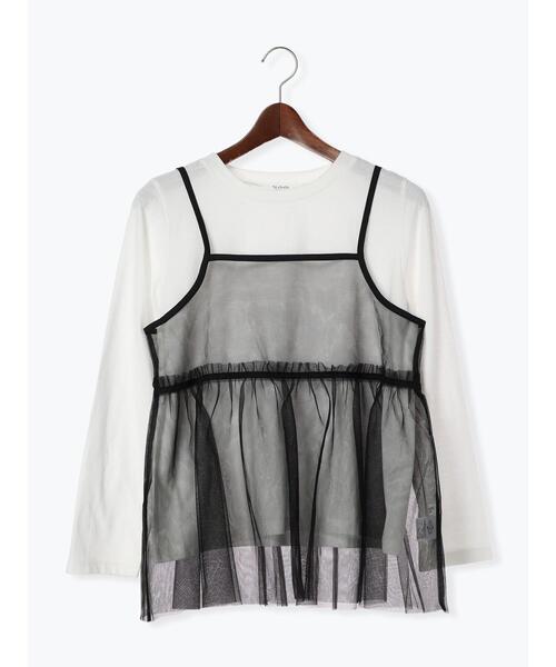 Te chichi TERRASSE（テチチテラス）の「ロンTセットチュールキャミソール（シャツ/ブラウス・レディース・ブラック/ベージュ/オフホワイト・F）」の19枚目の写真