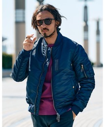 希少美品　stone  ナイロンジャケット ma-1水色 希少美品 stone ナイロンジャケット ma-1水色 希少美品 stone