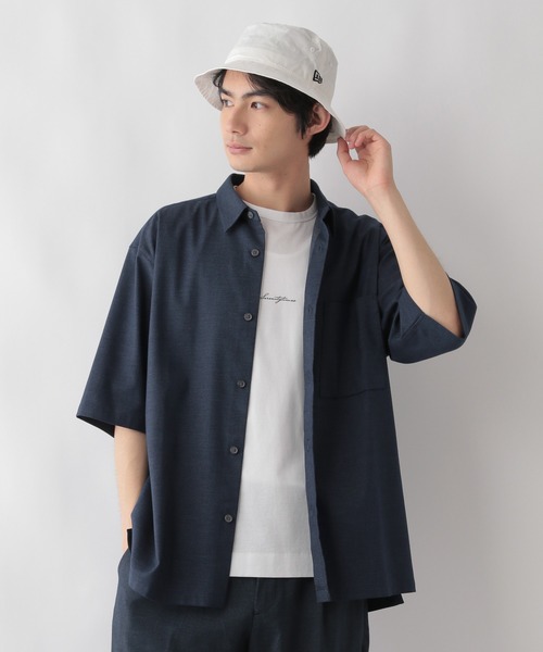 GLOBAL WORK(グローバルワーク)の「アーバンデニムシャツAIR/5分袖/996668(シャツ/ブラウス・メンズ・ネイビー・SMALL/MEDIUM/X-LARGE/LARGE)」の7枚目の写真