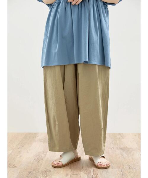 Samansa Mos2(サマンサ モスモス)の「【Lサイズ WEB限定】【UVカット】さらりと軽やかコクーンパンツ(その他パンツ・レディース・ネイビー/ベージュ/カーキ・M/L)」の2枚目の写真