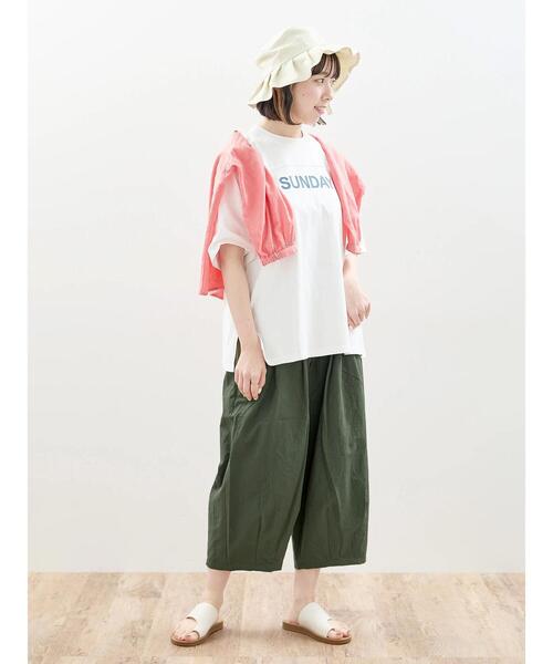 Samansa Mos2(サマンサ モスモス)の「【Lサイズ WEB限定】【UVカット】さらりと軽やかコクーンパンツ(その他パンツ・レディース・ネイビー/ベージュ/カーキ・M/L)」の10枚目の写真