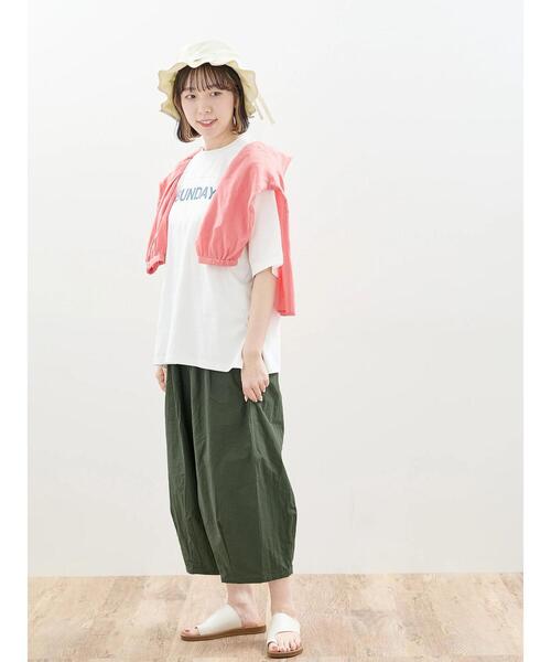 Samansa Mos2(サマンサ モスモス)の「【Lサイズ WEB限定】【UVカット】さらりと軽やかコクーンパンツ(その他パンツ・レディース・ネイビー/ベージュ/カーキ・M/L)」の11枚目の写真