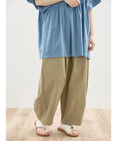 Samansa Mos2(サマンサ モスモス)の「【Lサイズ WEB限定】【UVカット】さらりと軽やかコクーンパンツ(その他パンツ・レディース・ネイビー/ベージュ/カーキ・M/L)」の5枚目の写真