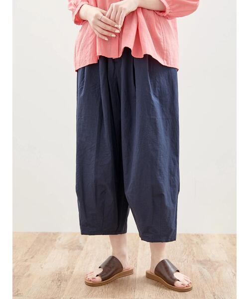 Samansa Mos2(サマンサ モスモス)の「【Lサイズ WEB限定】【UVカット】さらりと軽やかコクーンパンツ(その他パンツ・レディース・ネイビー/ベージュ/カーキ・M/L)」の17枚目の写真