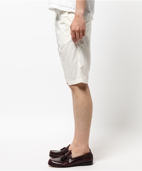 STUDIOUS（ステュディオス）の「【STUDIOUS】ガーメントダイウェザーショートパンツ MADE IN JAPAN（その他パンツ・メンズ・ホワイト/ベージュ/ネイビー・1/3/2）」の4枚目の写真