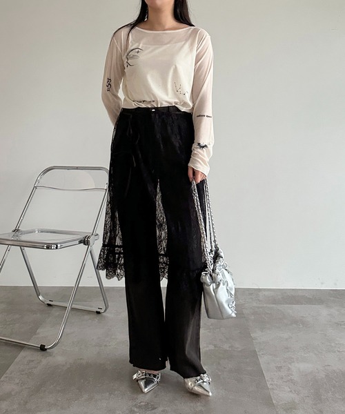 apres jour mignon(アプレジュールミニョン)の「2WAYレースキャミソール巻きスカート【ZOZOTOWN限定アイテム】(キャミソール・レディース・ホワイト系その他/オフホワイト/ブラック・X-LARGE/フリー)」の16枚目の写真