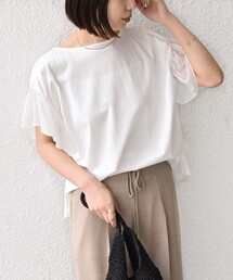 SHIPS Colors（シップス カラーズ）の「【WEB限定】SHIPS Colors:〈手洗い可能〉シルケット 天竺 オーバー トップス◇（Tシャツ/カットソー・レディース）」