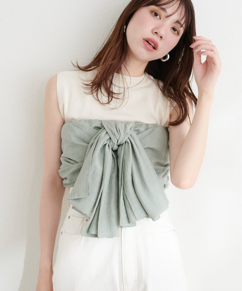 natural couture（ナチュラルクチュール）の「マルチWAY帯スチェ（和装小物・レディース・アイボリー/ネイビー/ミント/ライトグレー・FREE）」の13枚目の写真