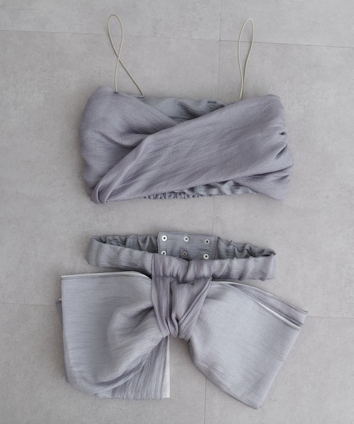 natural couture（ナチュラルクチュール）の「マルチWAY帯スチェ（和装小物・レディース・アイボリー/ネイビー/ミント/ライトグレー・FREE）」の11枚目の写真