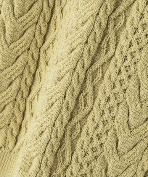 N.（N. Natural Beauty Basic）（エヌエヌナチュラルビューティーベーシック）の「◆ミニケーブルボタンニットタンク（ニット/セーター・レディース・ブラック/オフホワイト/グリーン・MEDIUM）」の11枚目の写真