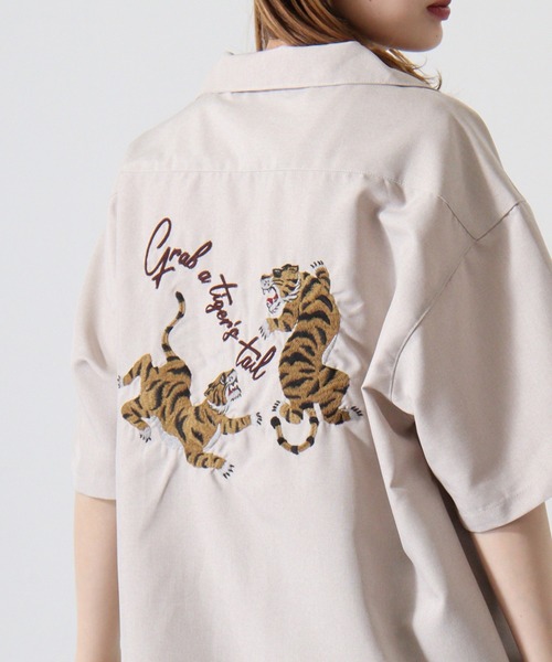 【セール】アソート刺繍開襟S/Sシャツ（シャツ/ブラウス）｜ATELANE（アテレーン） 5,459円