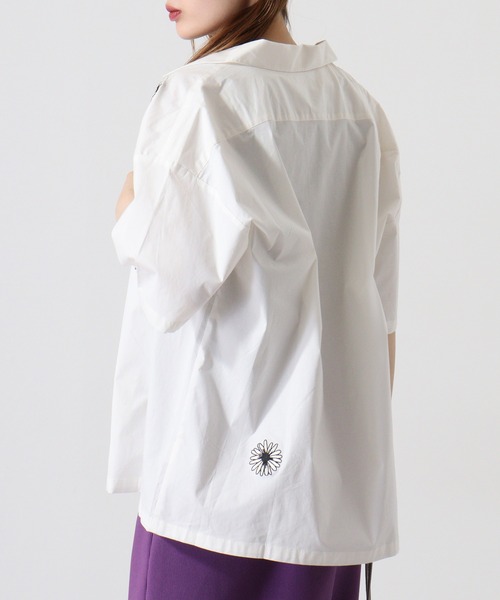 ATELANE（アテレーン）の「アソート刺繍開襟S/Sシャツ（シャツ/ブラウス・メンズ・ホワイト/ブラウン/ベージュ系/ブラック系/チャコール/ベージュ/ホワイト系/ブラック/チャコールグレー/グレー/グレー系/ブルー・L/M/XL）」の15枚目の写真