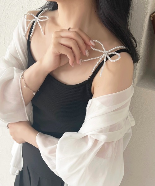 apres jour(アプレジュール)の「2WAYパールキャミインナー【ZOZOTOWN限定アイテム】(キャミソール・レディース・アイボリー/ピンクベージュ/ブラック・フリー/X-LARGE)」の2枚目の写真