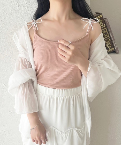 apres jour(アプレジュール)の「2WAYパールキャミインナー【ZOZOTOWN限定アイテム】(キャミソール・レディース・アイボリー/ピンクベージュ/ブラック・フリー/X-LARGE)」の12枚目の写真