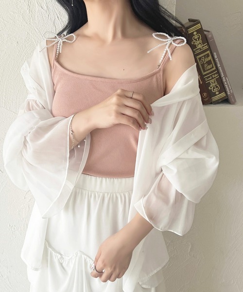 apres jour(アプレジュール)の「2WAYパールキャミインナー【ZOZOTOWN限定アイテム】(キャミソール・レディース・アイボリー/ピンクベージュ/ブラック・フリー/X-LARGE)」の11枚目の写真