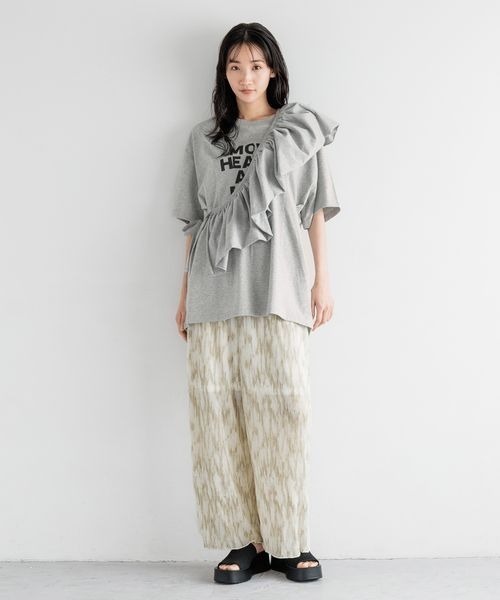 LOWRYS FARM（ローリーズファーム）の「ヨウリュウプリーツパンツ　124739（その他パンツ・レディース・ブラック/ベージュ/ブラック系その他・FREE）」の5枚目の写真