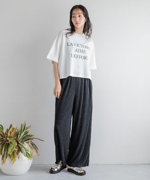 LOWRYS FARM（ローリーズファーム）の「ヨウリュウプリーツパンツ　124739（その他パンツ・レディース・ブラック/ベージュ/ブラック系その他・FREE）」の22枚目の写真