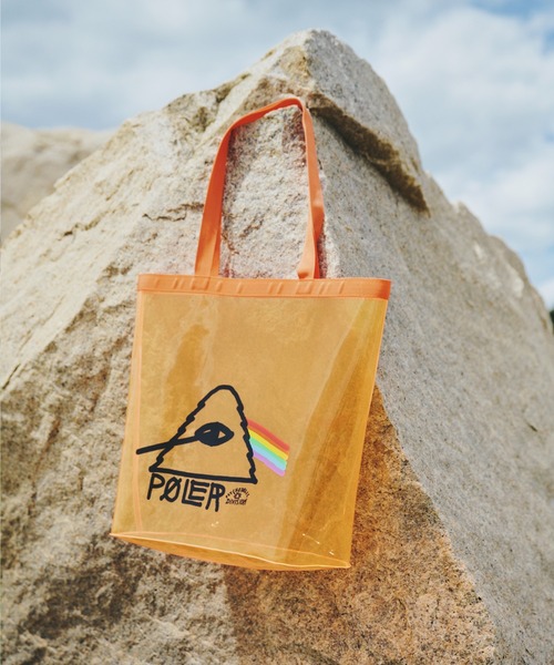 POLeR(ポーラー)の「【POLeR/ポーラー】PVC POOL BAG/クリアトートバッグ(ショルダーバッグ・メンズ・オレンジ・FREE)」の1枚目の写真