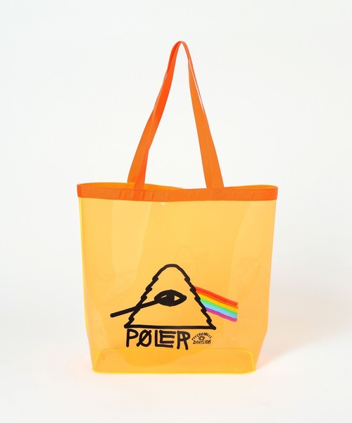 POLeR(ポーラー)の「【POLeR/ポーラー】PVC POOL BAG/クリアトートバッグ(ショルダーバッグ・メンズ・オレンジ・FREE)」の2枚目の写真
