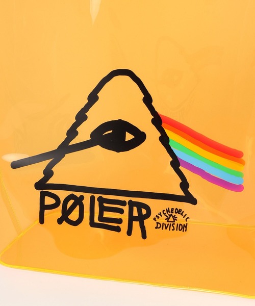 POLeR(ポーラー)の「【POLeR/ポーラー】PVC POOL BAG/クリアトートバッグ(ショルダーバッグ・メンズ・オレンジ・FREE)」の5枚目の写真