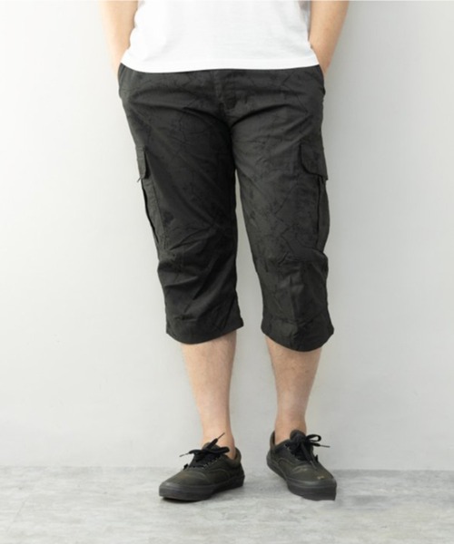 STYLEBLOCK（スタイルブロック）の「TC7分丈カーゴパンツ(総柄)（カーゴパンツ・メンズ・ブラック/カーキ/グレー/チャコール・M/L/LL）」の3枚目の写真
