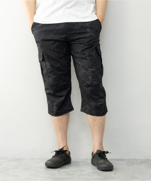 STYLEBLOCK（スタイルブロック）の「TC7分丈カーゴパンツ(総柄)（カーゴパンツ・メンズ・ブラック/カーキ/グレー/チャコール・M/L/LL）」の2枚目の写真