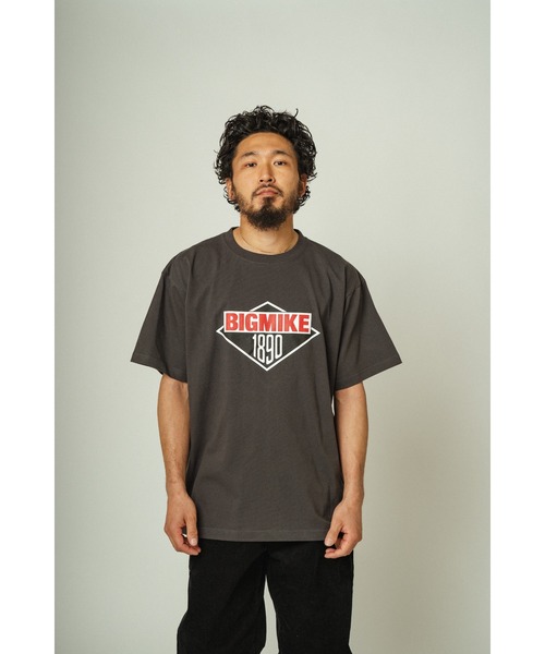 BIG MIKE(ビッグマイク)の「BIG MIKE ビッグマイク ロックロゴ 半袖プリント Tシャツ / 102428602(Tシャツ/カットソー・メンズ・ホワイト/ネイビー・MEDIUM/X-LARGE/LARGE)」の3枚目の写真