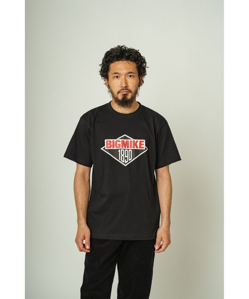 BIG MIKE(ビッグマイク)の「BIG MIKE ビッグマイク ロックロゴ 半袖プリント Tシャツ / 102428602(Tシャツ/カットソー・メンズ・ホワイト/ネイビー・MEDIUM/X-LARGE/LARGE)」の4枚目の写真