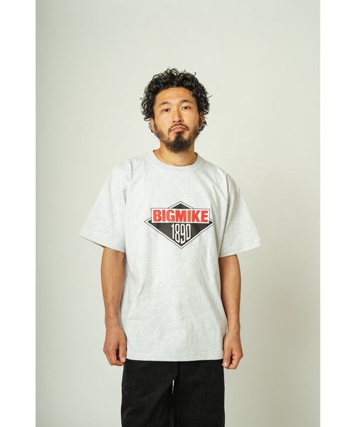 BIG MIKE(ビッグマイク)の「BIG MIKE ビッグマイク ロックロゴ 半袖プリント Tシャツ / 102428602(Tシャツ/カットソー・メンズ・ホワイト/ネイビー・MEDIUM/X-LARGE/LARGE)」の7枚目の写真