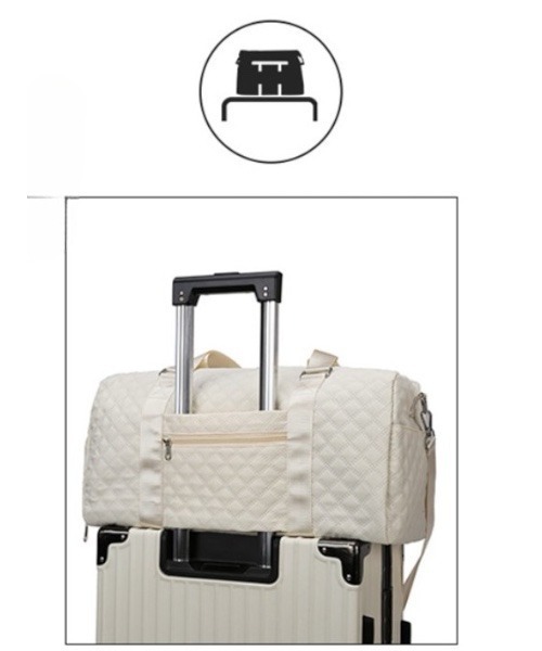 COMON＋（コモンプラス）の「折り畳み可能 シューズ収納付き 大容量2WAYボストン キャリーオンバッグ（ゴルフグッズ・メンズ・アイボリー/ブラック・FREE）」の11枚目の写真