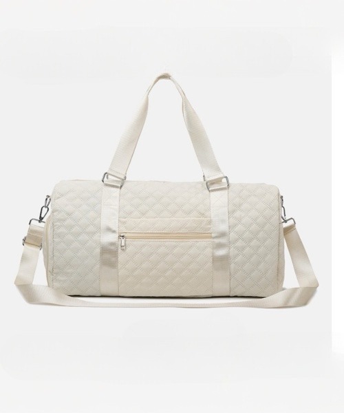 COMON＋（コモンプラス）の「折り畳み可能 シューズ収納付き 大容量2WAYボストン キャリーオンバッグ（ゴルフグッズ・メンズ・アイボリー/ブラック・FREE）」の13枚目の写真