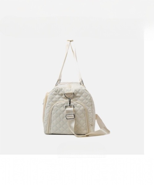 COMON＋（コモンプラス）の「折り畳み可能 シューズ収納付き 大容量2WAYボストン キャリーオンバッグ（ゴルフグッズ・メンズ・アイボリー/ブラック・FREE）」の14枚目の写真