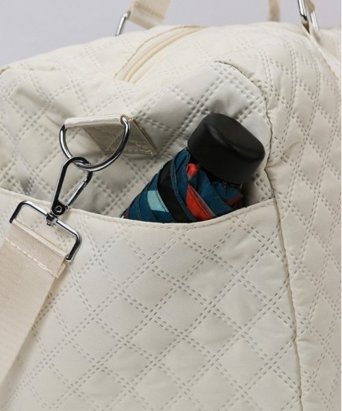 COMON＋（コモンプラス）の「折り畳み可能 シューズ収納付き 大容量2WAYボストン キャリーオンバッグ（ゴルフグッズ・メンズ・アイボリー/ブラック・FREE）」の18枚目の写真