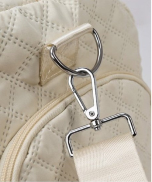 COMON＋（コモンプラス）の「折り畳み可能 シューズ収納付き 大容量2WAYボストン キャリーオンバッグ（ゴルフグッズ・メンズ・アイボリー/ブラック・FREE）」の20枚目の写真