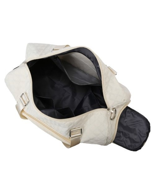 COMON＋（コモンプラス）の「折り畳み可能 シューズ収納付き 大容量2WAYボストン キャリーオンバッグ（ゴルフグッズ・メンズ・アイボリー/ブラック・FREE）」の16枚目の写真