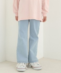 きれいシルエットしっかりストレッチフレアデニムパンツ