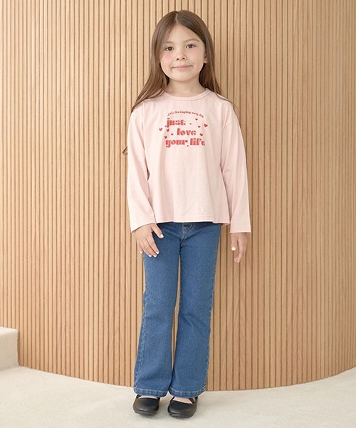 Lycee mine(リセマイン)の「きれいシルエットしっかりストレッチフレアデニムパンツ(デニムパンツ・キッズ・ブルー/ライトブルー・100cm/110cm/120cm/130cm/140cm/150cm)」の11枚目の写真