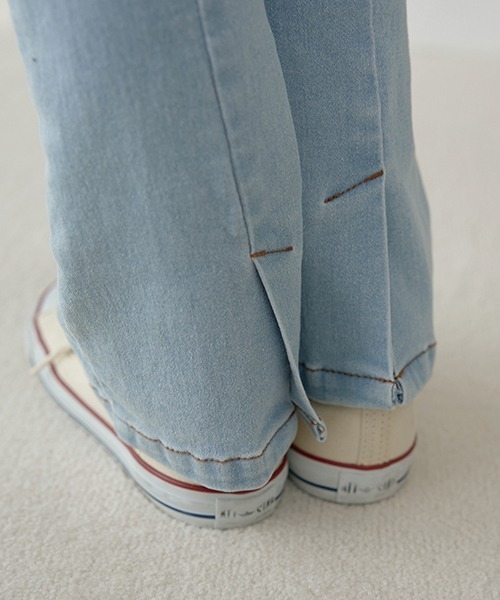 Lycee mine(リセマイン)の「きれいシルエットしっかりストレッチフレアデニムパンツ(デニムパンツ・キッズ・ブルー/ライトブルー・100cm/110cm/120cm/130cm/140cm/150cm)」の13枚目の写真