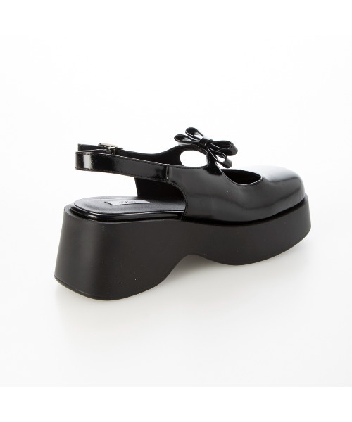 EVOL（イーボル）の「【EVOL】XSからLLまで豊富なサイズ展開/軽量厚底リボンメリージェーン IX5462（パンプス・レディース・ブラック/アイボリー・LL/S/M/L/XS）」の8枚目の写真