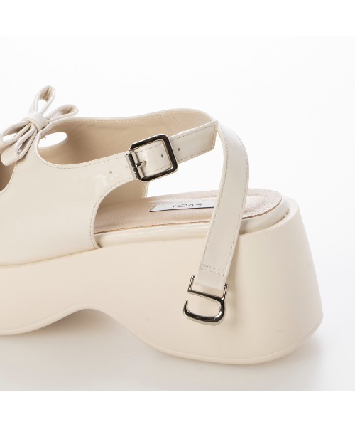 EVOL（イーボル）の「【EVOL】XSからLLまで豊富なサイズ展開/軽量厚底リボンメリージェーン IX5462（パンプス・レディース・ブラック/アイボリー・LL/S/M/L/XS）」の15枚目の写真